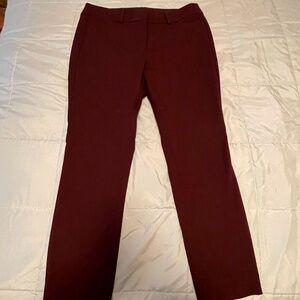 Loft Bright Maroon Skinny Pants Size 10P